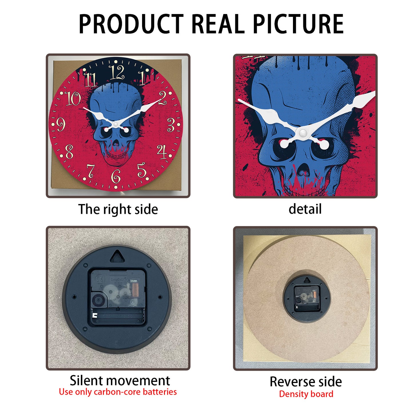 Halloween Night Wall Clock Non Ticking Decorative Nightmare Before Christmas Clock for Bedroom Kitchen Living Room School