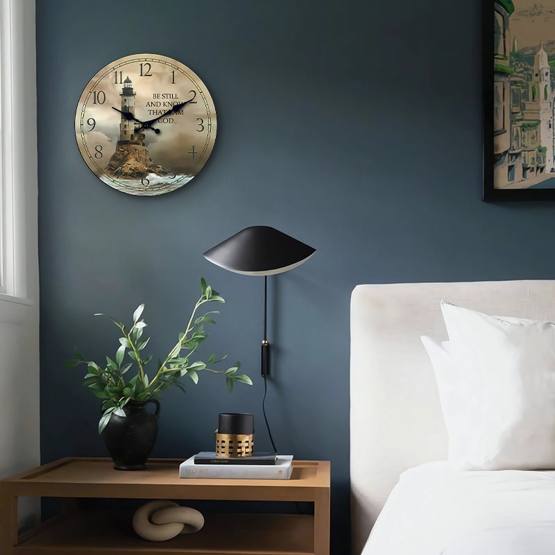 Vintage Series Sea Lighthouse MDF Plywood Wall Clock
