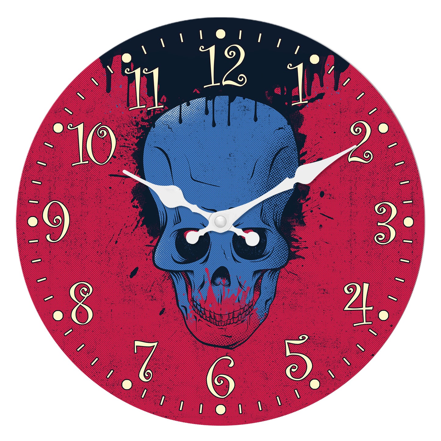 Halloween Night Wall Clock Non Ticking Decorative Nightmare Before Christmas Clock for Bedroom Kitchen Living Room School