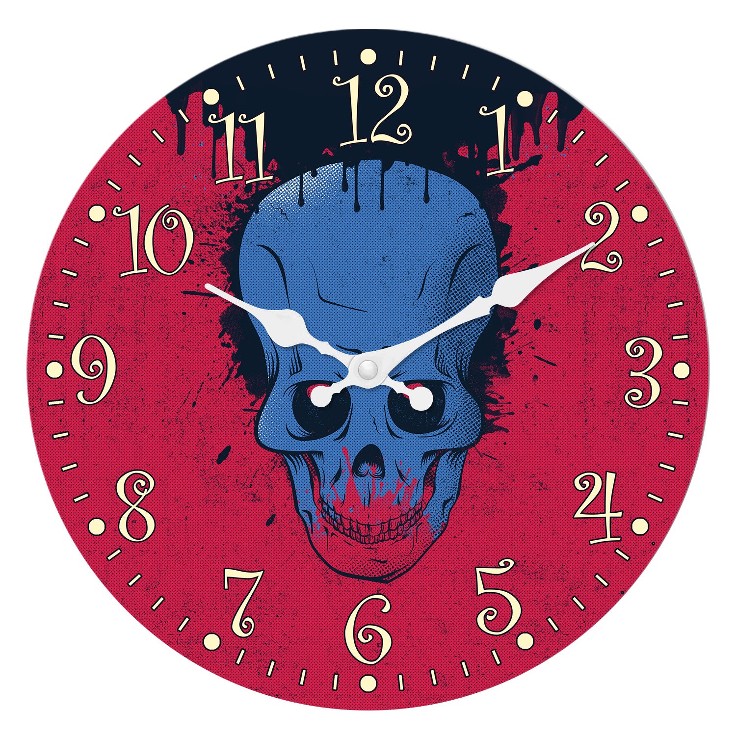 Halloween Night Wall Clock Non Ticking Decorative Nightmare Before Christmas Clock for Bedroom Kitchen Living Room School