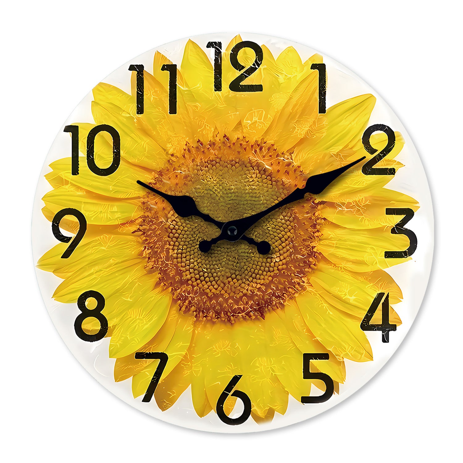 Sunflower Farmhouse Wall Clocks Battery Operated 10 Inch Silent Non Ticking Rustic Wall Clock