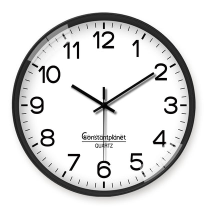 Modern Wall Clock Silent Non-Ticking Battery Operated - Analog Small Classic for Office, Bathroom, Kitchen, Bedroom, School, Living Room