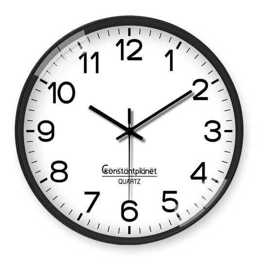 Modern Wall Clock Silent Non-Ticking Battery Operated - Analog Small Classic for Office, Bathroom, Kitchen, Bedroom, School, Living Room