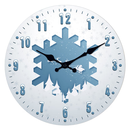 Merry Christmas Wall Clock Silent Non-Ticking Battery Operated Christmas Tree Decorations Indoor Home Decor Clearance