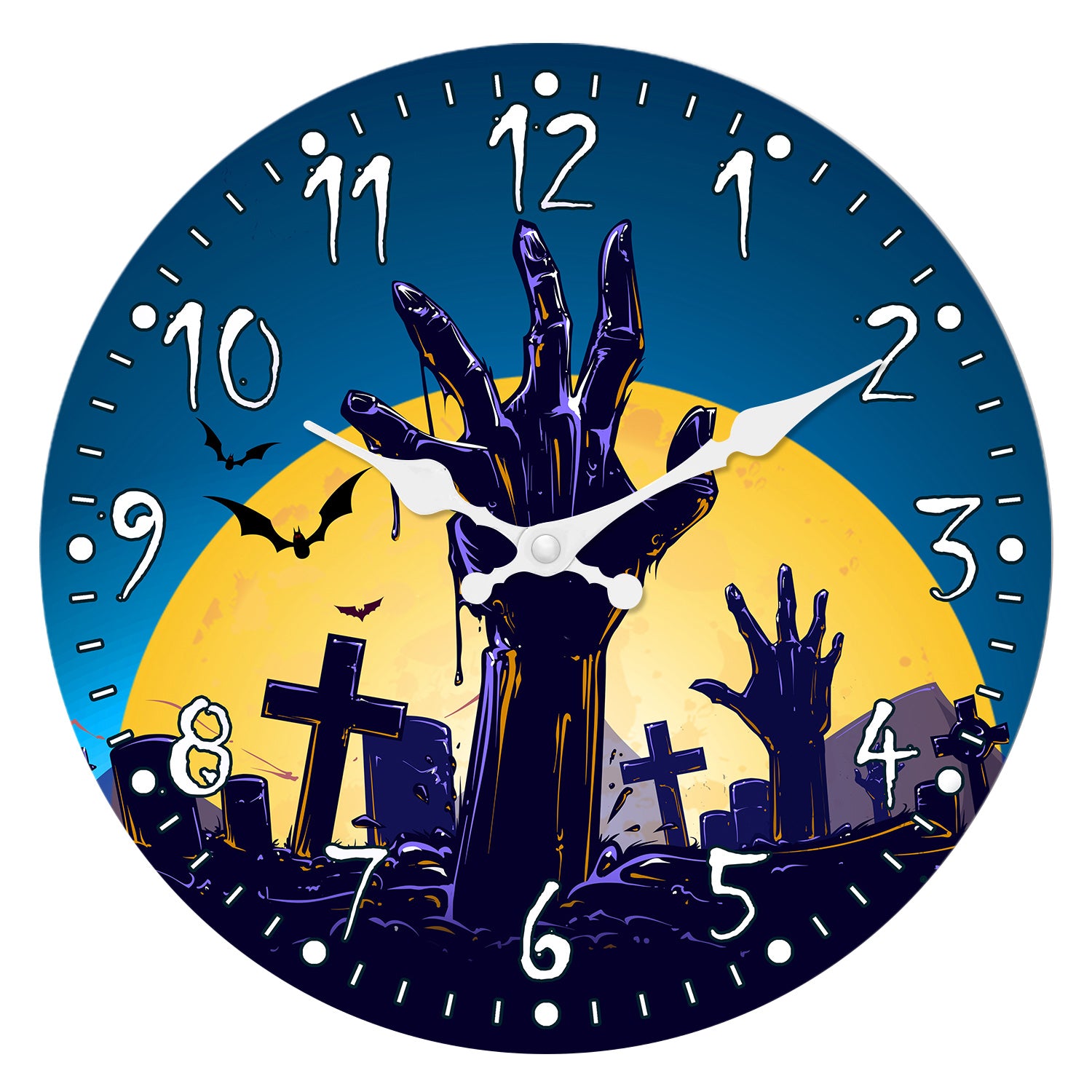 Halloween Wall Clock Crafts for Kids Silent Non Ticking Battery Operated Decorative Clock for Bedroom Kitchen Living Room School