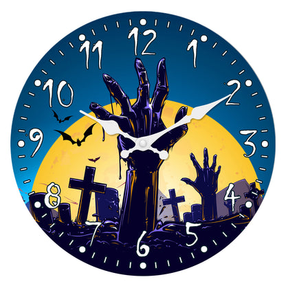 Halloween Wall Clock Crafts for Kids Silent Non Ticking Battery Operated Decorative Clock for Bedroom Kitchen Living Room School