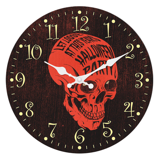 Halloween Night Wall Clock Non Ticking Decorative Nightmare Before Christmas Clock for Bedroom Kitchen Living Room School