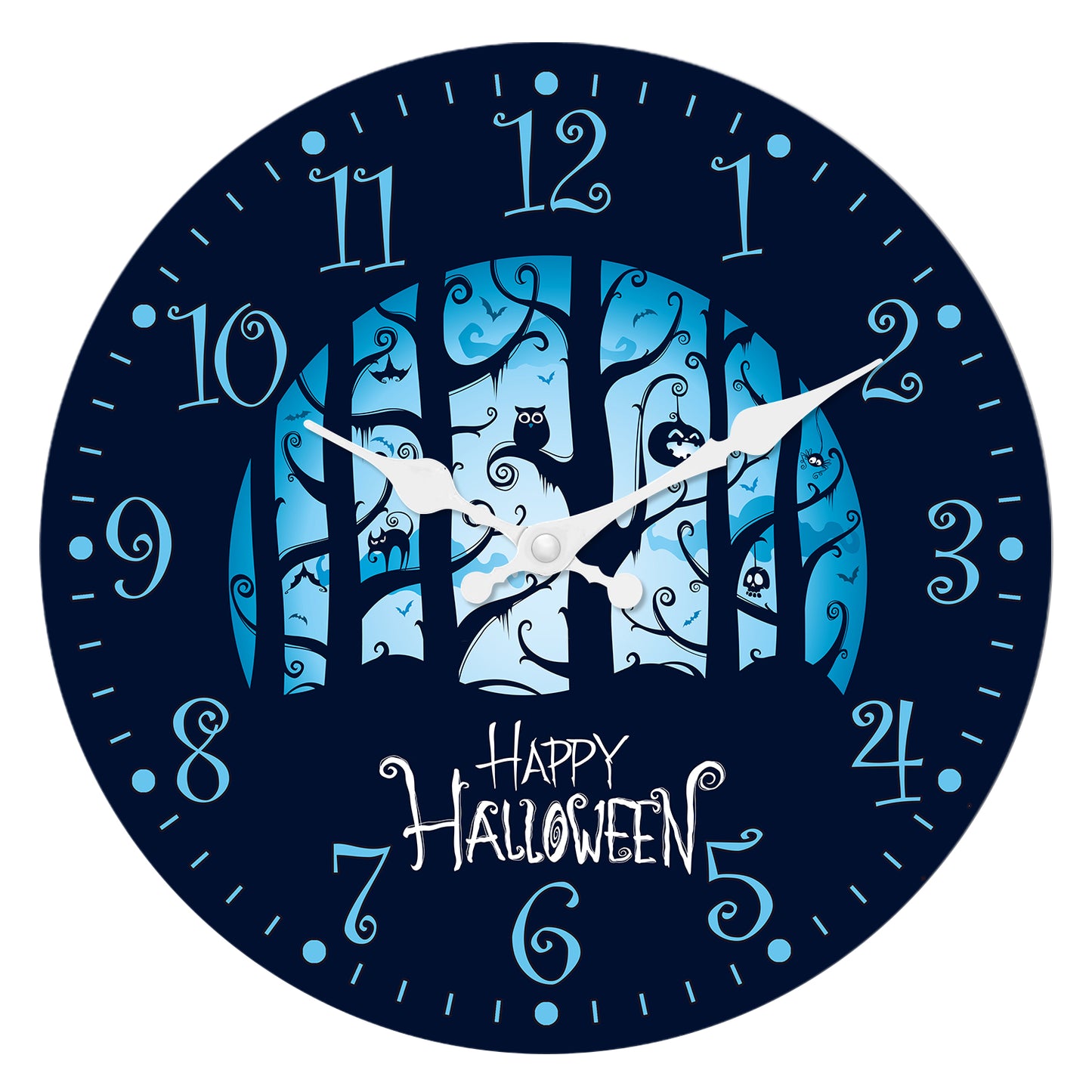 Halloween Night Wall Clock Non Ticking Decorative Nightmare Before Christmas Clock for Bedroom Kitchen Living Room School