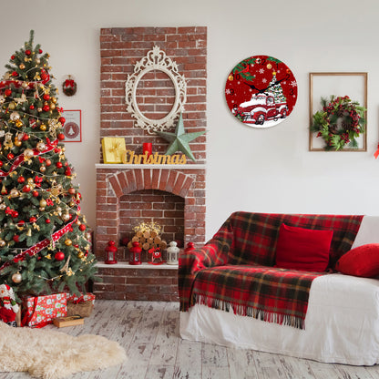 Christmas Tree Wall Clock Silent Non-Ticking Battery Operated Christmas Decorations Indoor Home Decor Clearance