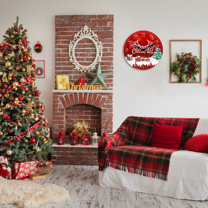 Christmas Wall Clock Christmas Gifts Silent Non-Ticking Battery Operated Christmas Decorations Indoor Home Decor Clearance