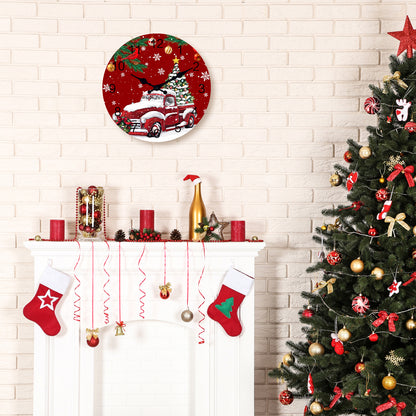 Christmas Tree Wall Clock Silent Non-Ticking Battery Operated Christmas Decorations Indoor Home Decor Clearance