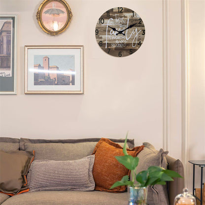 Rustic Farmhouse Wall Clock for Living Room MDF Wall Clock 14 Inchs vintage wall clocks battery operated