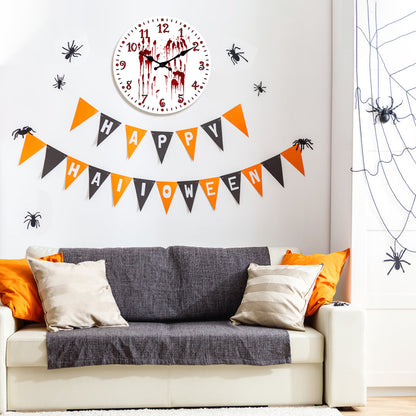 Halloween Vampire Wall Clock Nightmare Before Christmas Clock Non Ticking Decorative for Bedroom Kitchen Living Room School