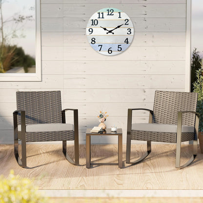 Constantplanet Wooden Wall Clock Silent Non-Ticking Movement Battery Operated Decorative Clock for Living Room, Bedroom, Kitchen