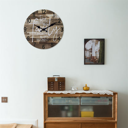 Rustic Farmhouse Wall Clock for Living Room MDF Wall Clock 14 Inchs vintage wall clocks battery operated