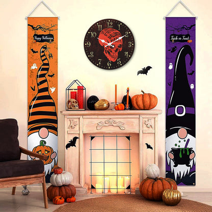 Orologio da parete decorativo senza ticchettio per la notte di Halloween, stile Nightmare Before Christmas, per camera da letto, cucina, soggiorno, scuola