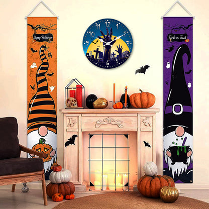 Halloween Wall Clock Crafts for Kids Silent Non Ticking Battery Operated Decorative Clock for Bedroom Kitchen Living Room School