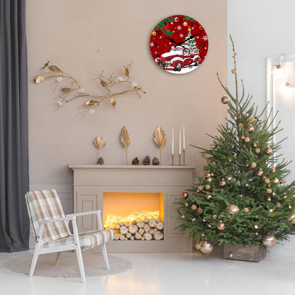 Christmas Tree Wall Clock Silent Non-Ticking Battery Operated Christmas Decorations Indoor Home Decor Clearance