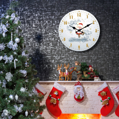 Christmas Wall Clock Silent Non-Ticking Battery Operated Christmas  Clearance Decorations Indoor Home Decor