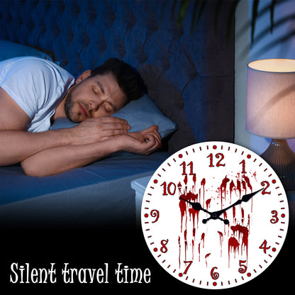 Halloween Vampire Wall Clock Nightmare Before Christmas Clock Non Ticking Decorative for Bedroom Kitchen Living Room School