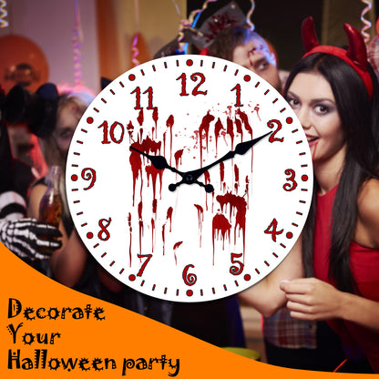 Halloween Vampire Wall Clock Nightmare Before Christmas Clock Non Ticking Decorative for Bedroom Kitchen Living Room School