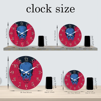 Halloween Night Wall Clock Non Ticking Decorative Nightmare Before Christmas Clock for Bedroom Kitchen Living Room School