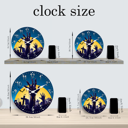 Halloween Wall Clock Crafts for Kids Silent Non Ticking Battery Operated Decorative Clock for Bedroom Kitchen Living Room School