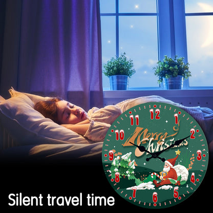 Santa Claus Christmas Decorations Wall Clock Silent Non-Ticking Battery Operated Christmas Decorations Clearance  Home Decor