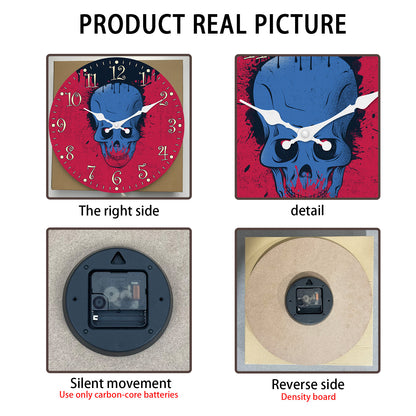 Halloween Night Wall Clock Non Ticking Decorative Nightmare Before Christmas Clock for Bedroom Kitchen Living Room School