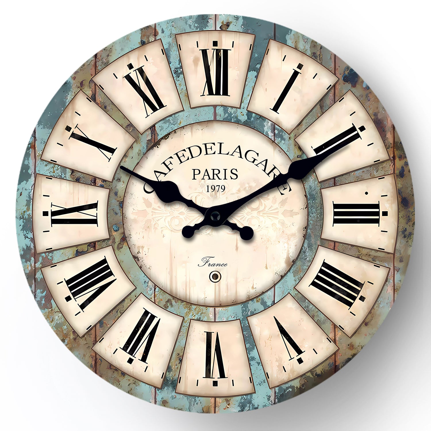 Vintage Series Traces Of Time MDF Plywood Wall Clock Silent Non-Ticking Battery Operated