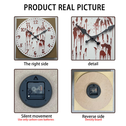 Halloween Vampire Wall Clock Nightmare Before Christmas Clock Non Ticking Decorative for Bedroom Kitchen Living Room School