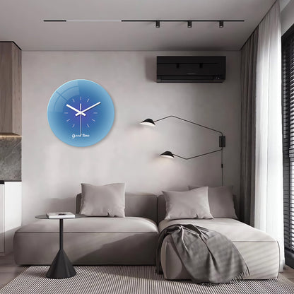 Minimalist Series Moonlight Tempered Glass Wall Clock