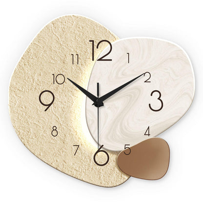 Simple Nordic Solid Wood Wall Clock Silent Non-Ticking Personalized and Creative Decoration Wall clock for Living Room and Bedroom