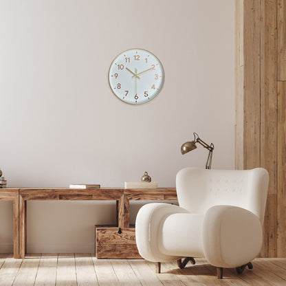 12 Inch Modern Rose Gold Wall Clock  Silent Non-Ticking Battery Operated Analog Wall Clock