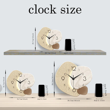 Simple Nordic Solid Wood Wall Clock Silent Non-Ticking Personalized and Creative Decoration Wall clock for Living Room and Bedroom