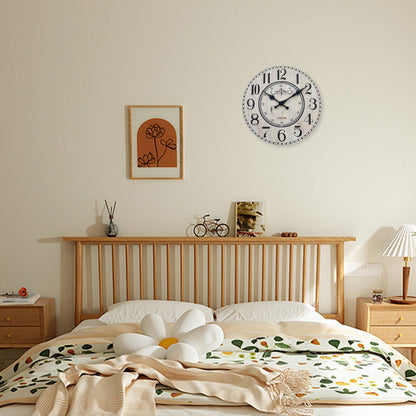 Vintage London Wooden Wall Clock Silent Non-ticking Battery Operated for Living Room