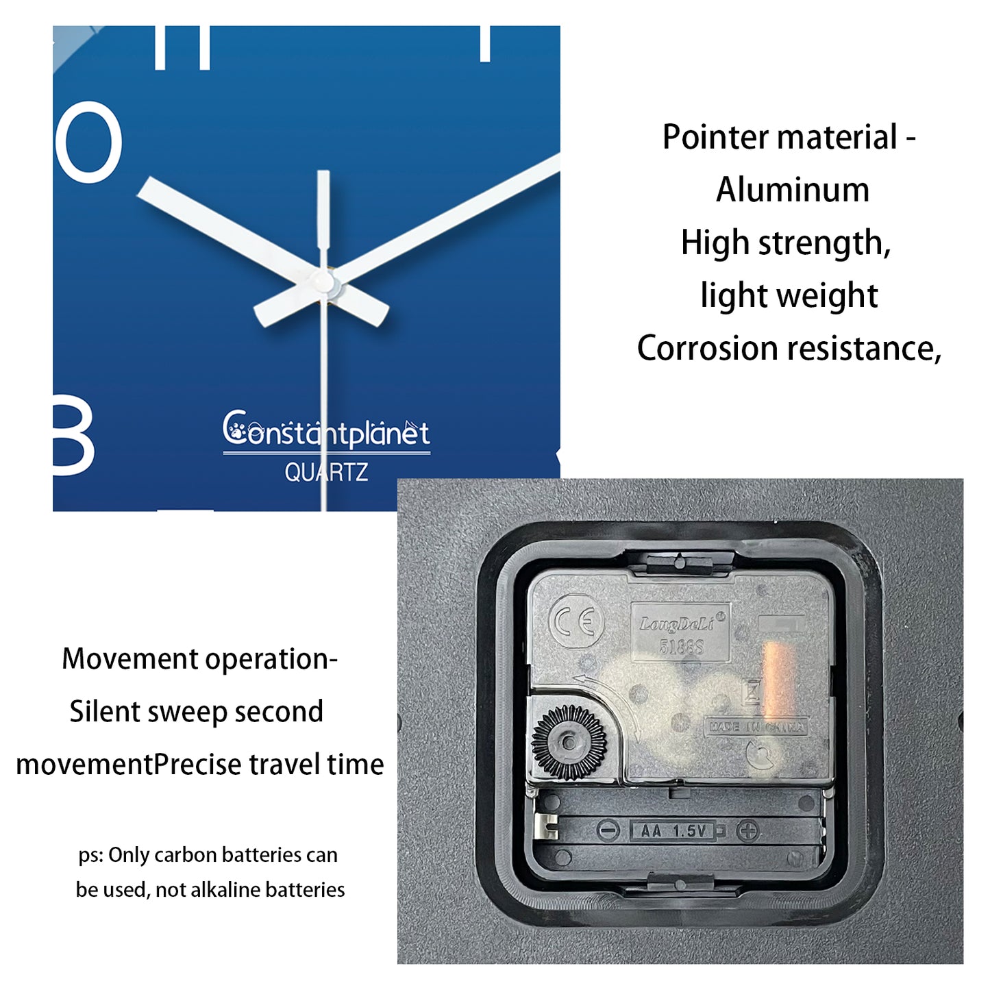 Modern 8 Inch Wall Clocks Battery Operated Small Classic Clocks Silent Non-Ticking - Analog for Office, Kitchen, Bedroom, School, Living Room