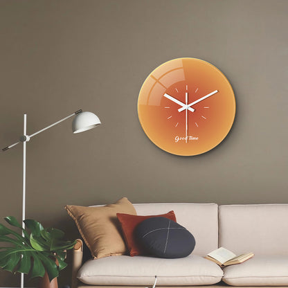 Minimalist Series Sunset Tempered Glass Wall Clock