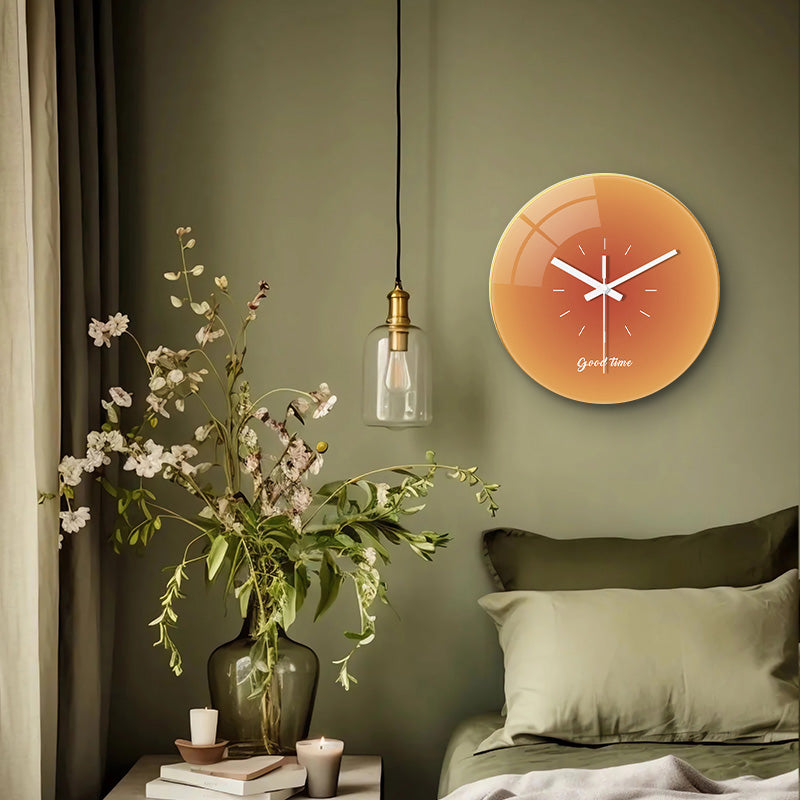 Minimalist Series Sunset Tempered Glass Wall Clock