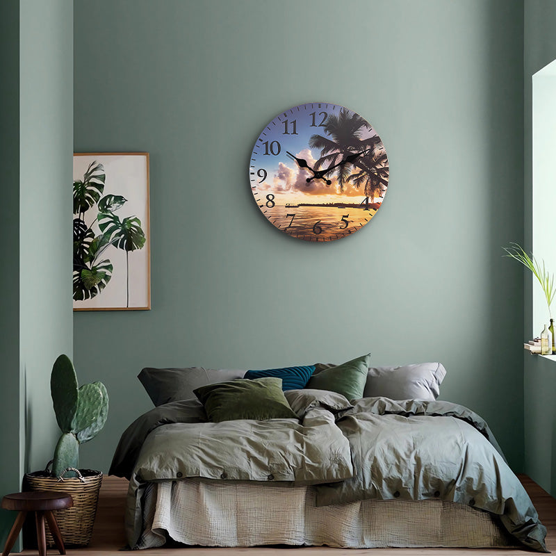 Holiday Series Summer Breeze MDF Plywood Wall Clock