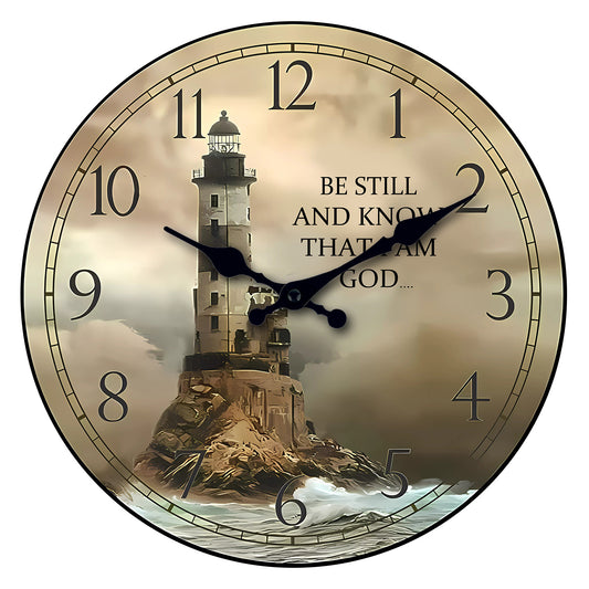 Vintage Series Sea Lighthouse MDF Plywood Wall Clock