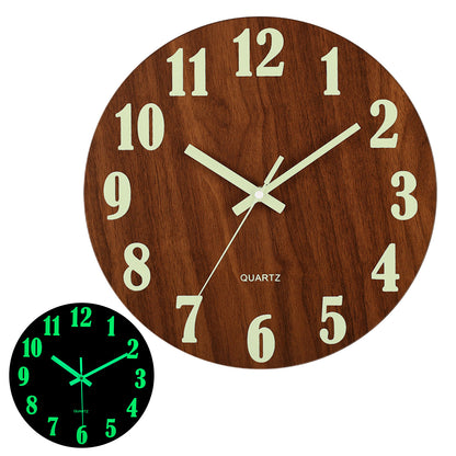 Constantplanet Orologio luminoso al buio da 10 pollici, moderno, silenzioso, senza ticchettio, a batteria, analogico, piccolo, classico, per ufficio, casa, bagno, cucina, camera da letto, scuola, soggiorno 