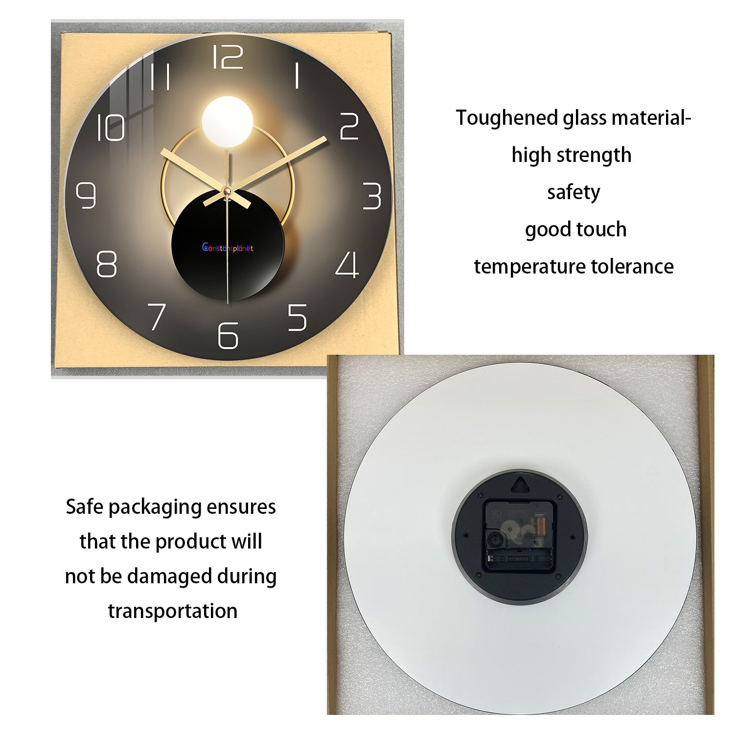 Light luxury simple modern light and shadow wall clock - Constantplanet Wall Clock