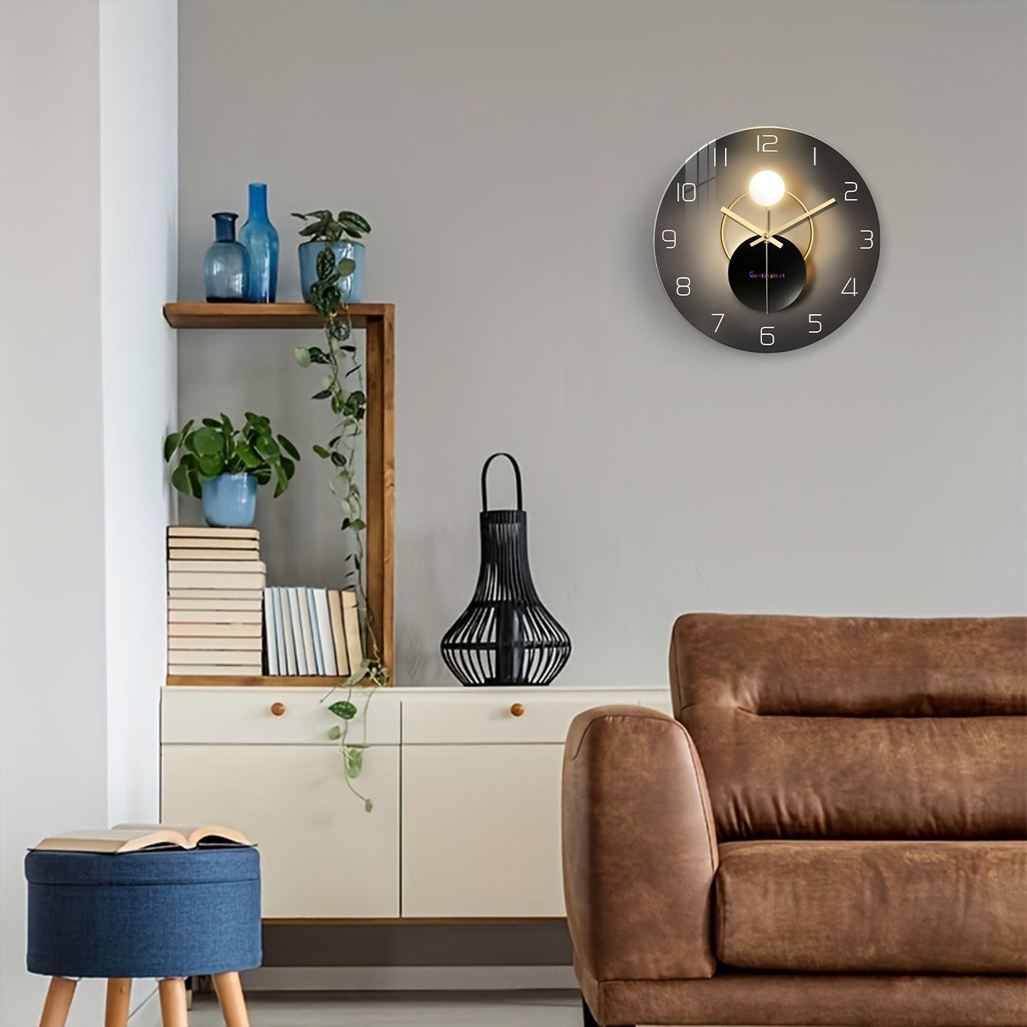 Light luxury simple modern light and shadow wall clock - Constantplanet Wall Clock