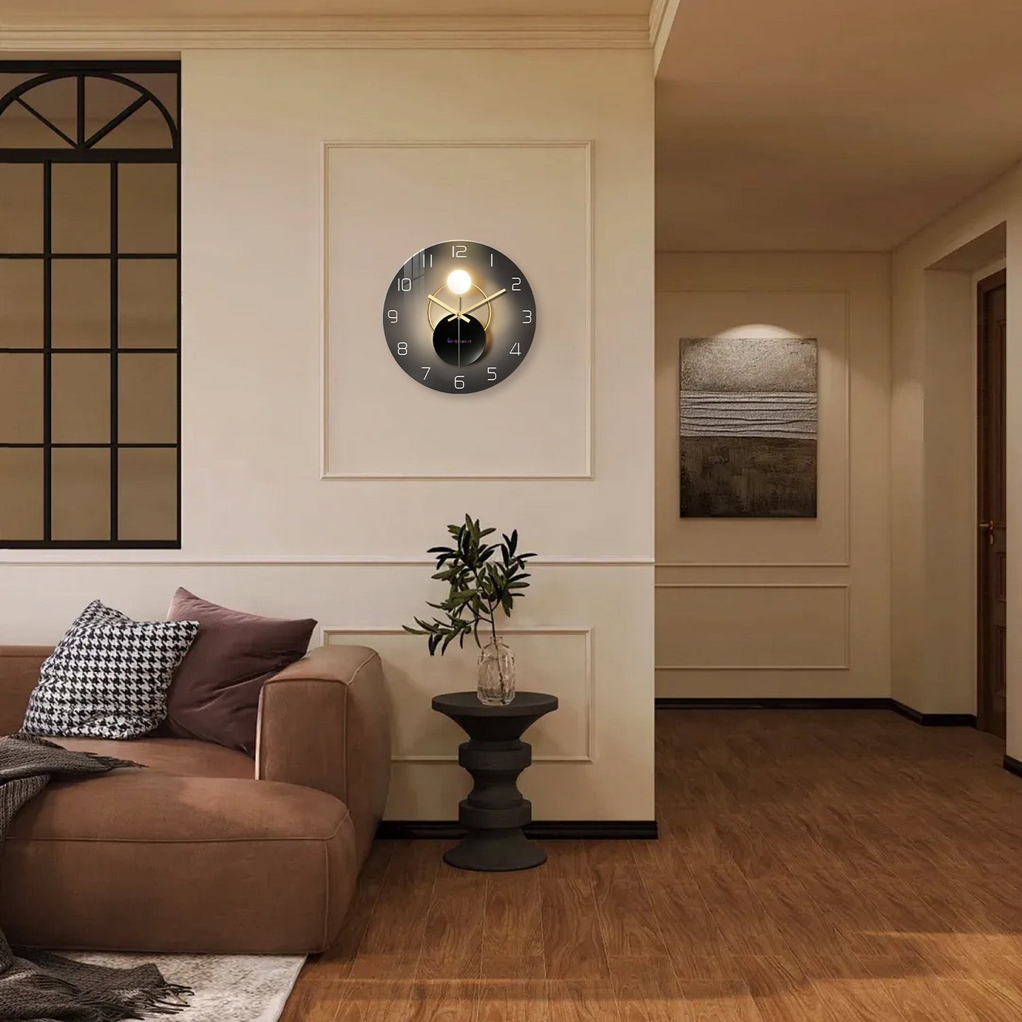 Light luxury simple modern light and shadow wall clock - Constantplanet Wall Clock