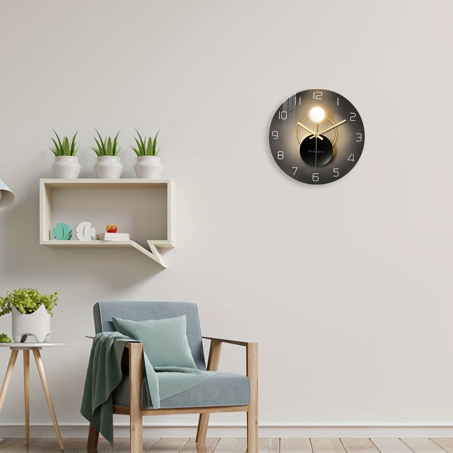 Light luxury simple modern light and shadow wall clock - Constantplanet Wall Clock