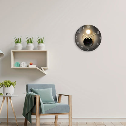 Light luxury simple modern light and shadow wall clock - Constantplanet Wall Clock