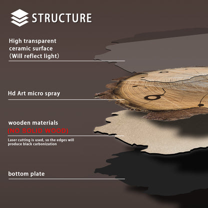 16-Inch Wooden Ring Veneer Wall Clock Silent Non-ticking Battery Operated for Living Room